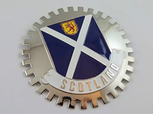 Grille Badge Scotland For Car Truck Grill Mount Scottish Flag Chrome Emblem 1