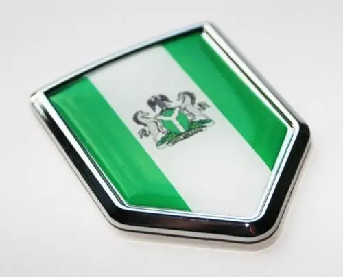Car Chrome Decals Cbshd153 Nigeria, Nigerian Flag Decal Car Chrome Emblem Sticker 1