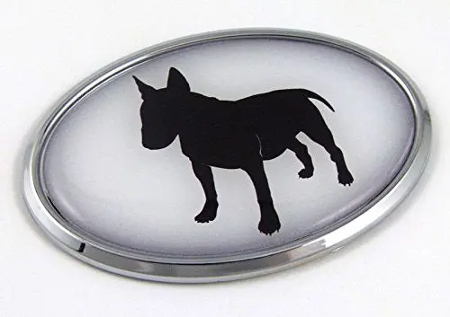 Bull Terrier Dog Breeds 3D Chrome Emblem Pet Decal Car Auto Bike Truck Sticker 1