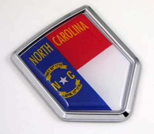 North Carolina Nc Usa State Flag Car Chrome Emblem Decal Sticker Bike Laptop Boat 3Dd Sticker Badge 1
