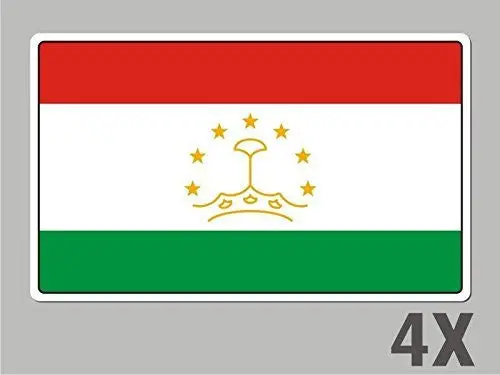 4 Tajikistan Stickers Flag Decal Bumper Car Bike Emblem Vinyl Fl061 1