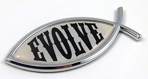 Evolve Evolution Jesus Fish Car Bike Auto Chrome Emblem Decal Sticker3d Darwin 1