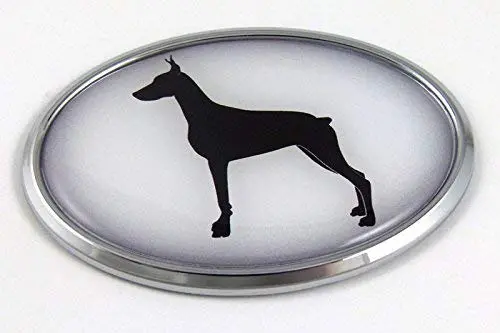 Doberman Dog Breeds 3D Chrome Emblem Pet Decal Car Auto Bike Truck Sticker 1