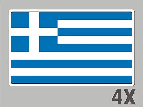 4 Greece Greek Stickers Flag Decal Bumper Car Bike Emblem Vinyl Fl023 1