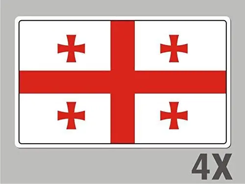 4 Georgia Stickers Flag Decal Bumper Car Bike Emblem Vinyl Fl022 1