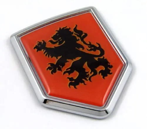 Car Chrome Decals Cbshd251 Holland Netherlands Dutch Orange Flag Car Auto Chrome Emblem 3D Decal Sticker 1