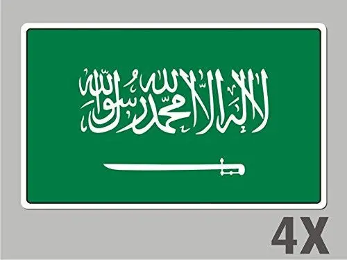 4 Saudi Arabia Stickers Flag Decal Bumper Car Bike Emblem Vinyl Fl055 1
