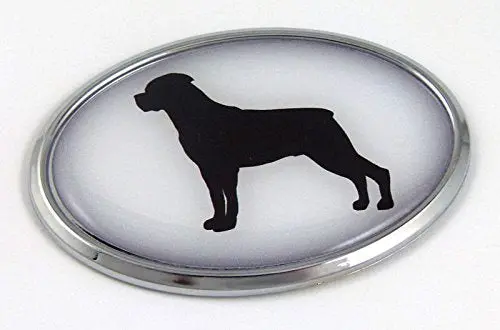 Rottweiler Dog Breeds 3D Chrome Emblem Pet Decal Car Auto Bike Truck Sticker 1