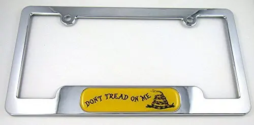 Don't Tread On Mechrome Plated Abs License Plate Frame Holder Cover With Free Caps 1