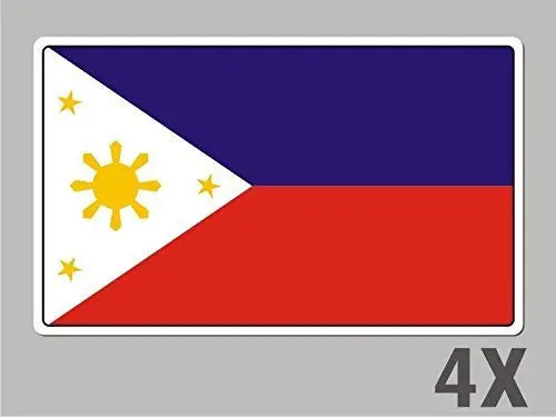 4 Philippines Stickers Flag Decal Bumper Car Bike Laptop .. Emblem Vinyl Fl048 1