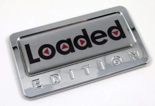 Loaded Edition Chrome Emblem With Domed Decal Car Bike Auto Motorcycle Badge 3D 1