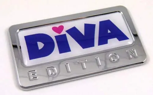 Diva Custom Edition Chrome Emblem With Domed Decal Car Auto Motorcycle Badge 1