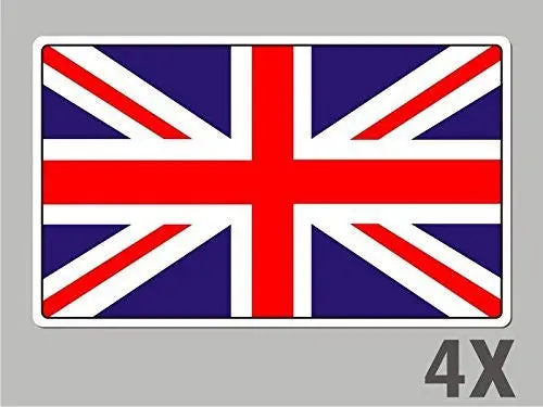 4 United Kingdom Great Britain Stickers Flag Decal Car Bike Emblem Vinyl Fl068 1