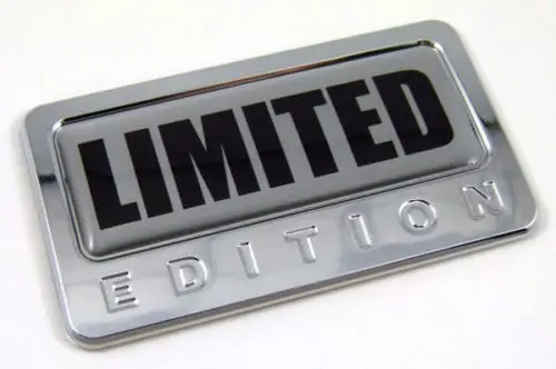 Car Chrome Decals Cbedi-Limit Limited Edition Chrome Emblem With Domed Decal Car Auto Bike Badge Motorcycle 1