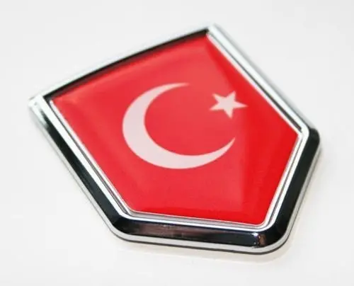 Turkey Turkish Flag Decal Car Chrome Emblem Sticker 3D 1