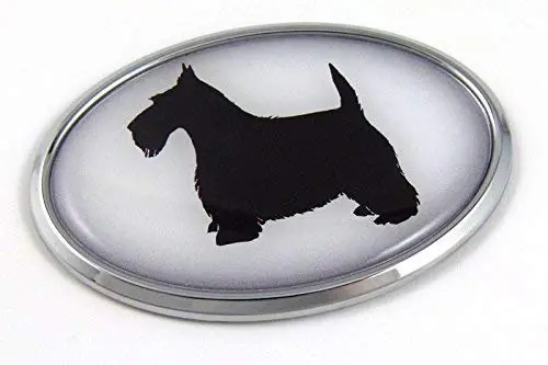 Scottish Terrier Dog 3D Chrome Emblem Pet Decal Car Auto Bike Truck Sticker 1