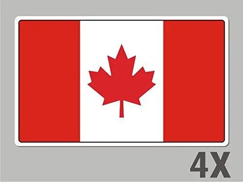 4 Canada Canadian Stickers Flag Decal Bumper Car Bike Emblem Vinyl Fl011 1