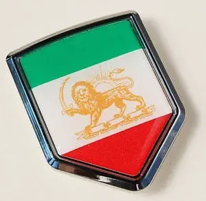 Iran Iranian Persian Flag Car Chrome Emblem Decal Sticker 1