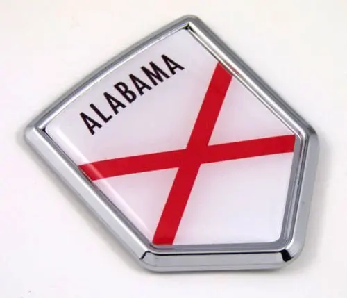 Alabama Al Usa State Flag Car Chrome Emblem Decal Sticker Bike Laptop Boat 3Dd Sticker Badge 1