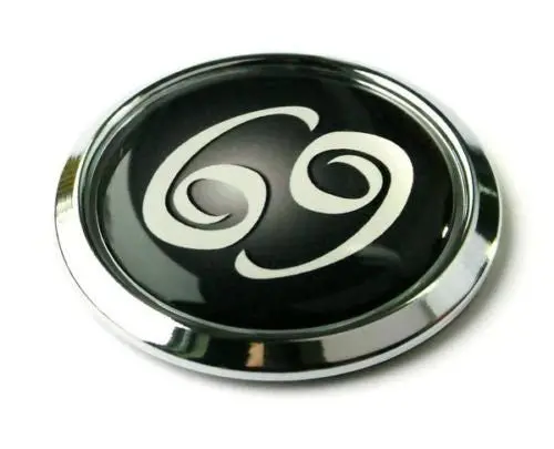 Cancer Zodiac Symbol Chrome Emblem Car Bike Decal Badge 3D Sticker 1