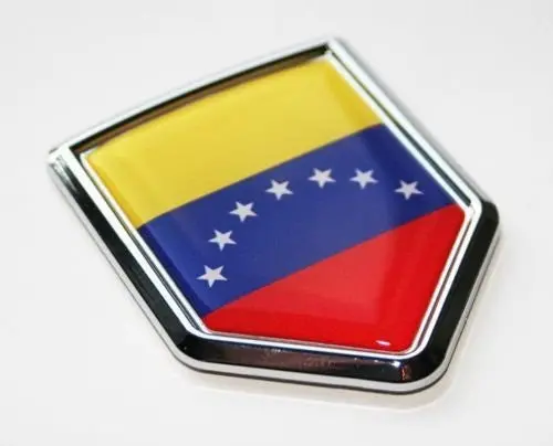 Venezuela, Flag Decal Car Chrome Emblem Sticker 3D Badge 1