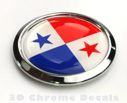 Panama Decal Flag Car Chrome Emblem Bumper Sticker 3D 1