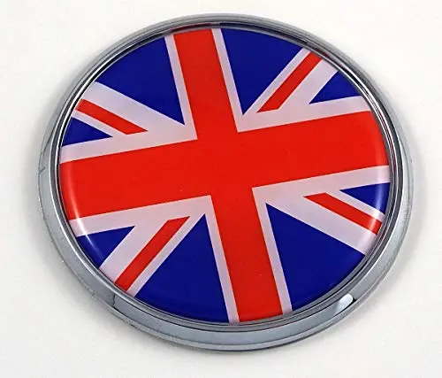 Great Britain Brittish Flag 2.75" Car Chrome Round Emblem Decal 3D Badge 1