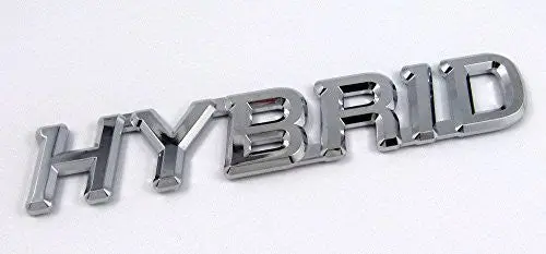 Hybrid Chrome Emblem Car Auto Decal Bumper 5.5" 1