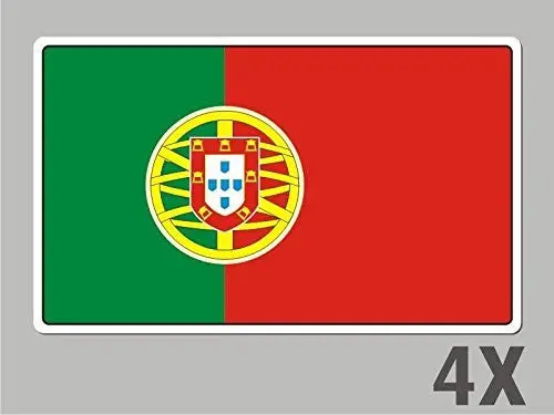 4 Portugal Portuguese Stickers Flag Decal Bumper Car Bike Emblem Vinyl Fl051 1