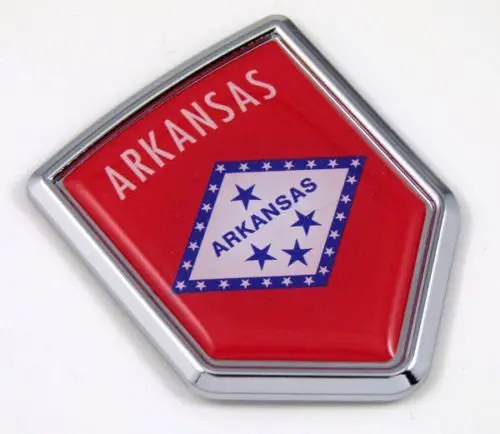 Arkansas Ar Usa State Flag Car Chrome Emblem Decal Sticker Bike Laptop Boat 3Dd Sticker Badge 1