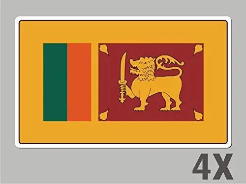 4 Sri Lanka Stickers Flag Decal Bumper Car Bike Emblem Vinyl Fl060 1