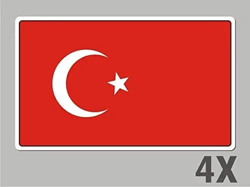 4 Turkey Stickers Flag Decal Bumper Car Bike Emblem Vinyl Fl063 1
