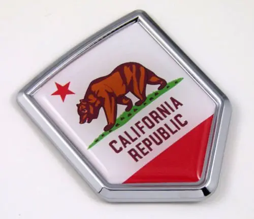California Ca Usa State Flag Car Chrome Emblem Decal Sticker Bike Laptop Boat 3Dd Sticker Badge 1