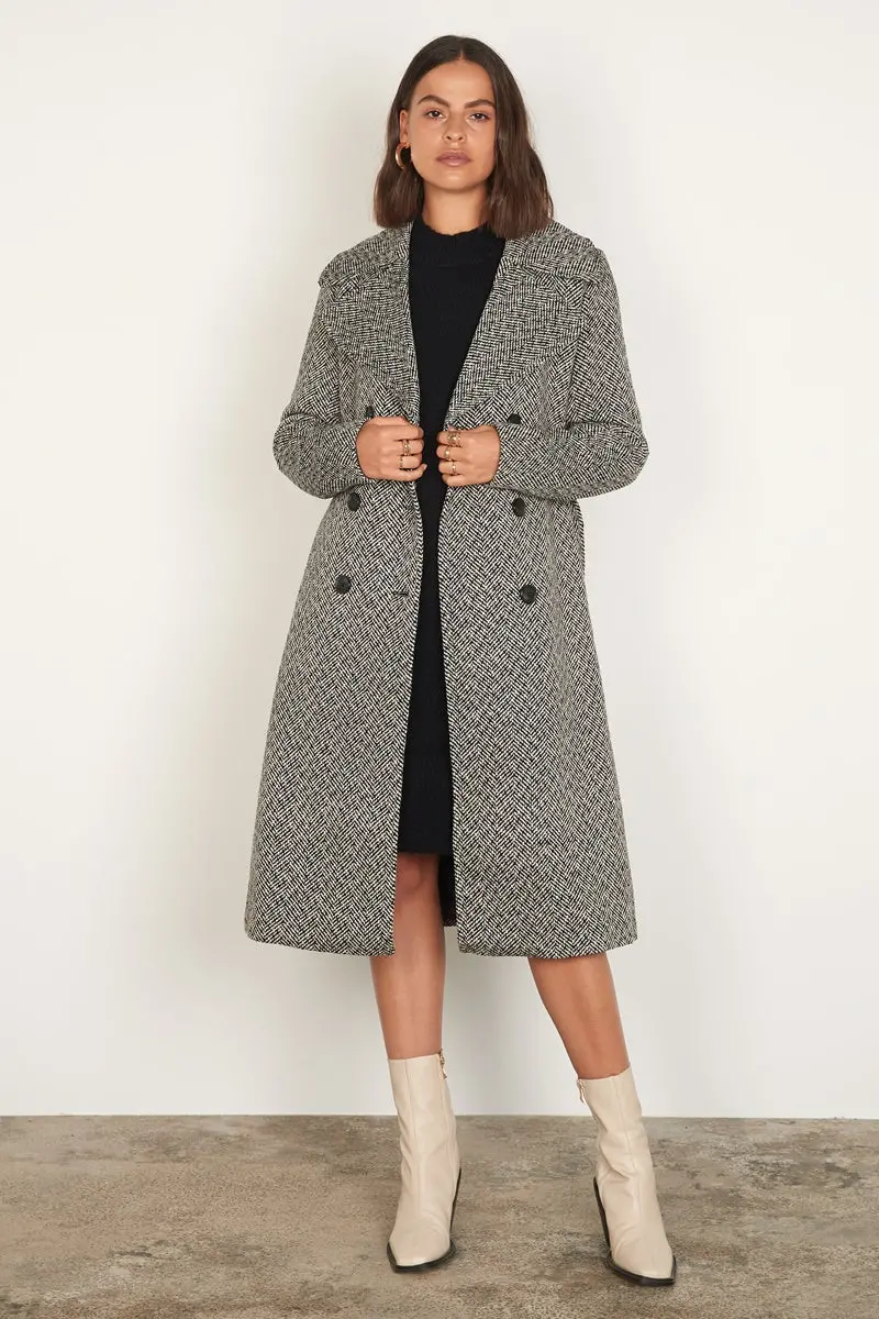 Esmaee - Modrian Coat -Herringbone 1
