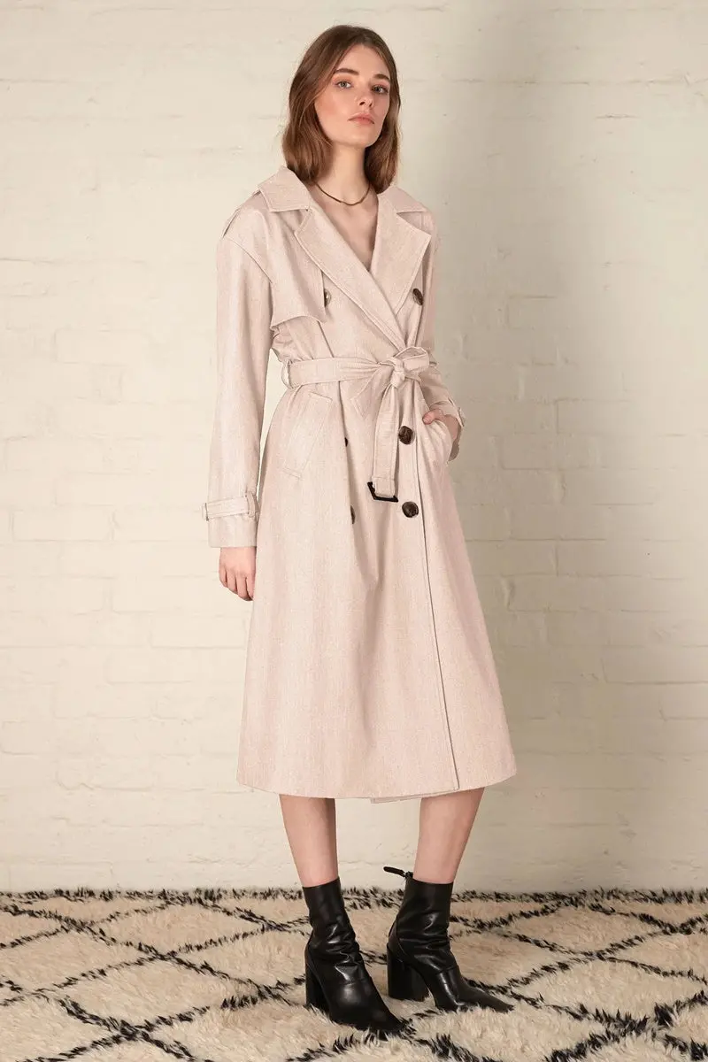 Esmaee - Parker Trench Coat - Wheat 1