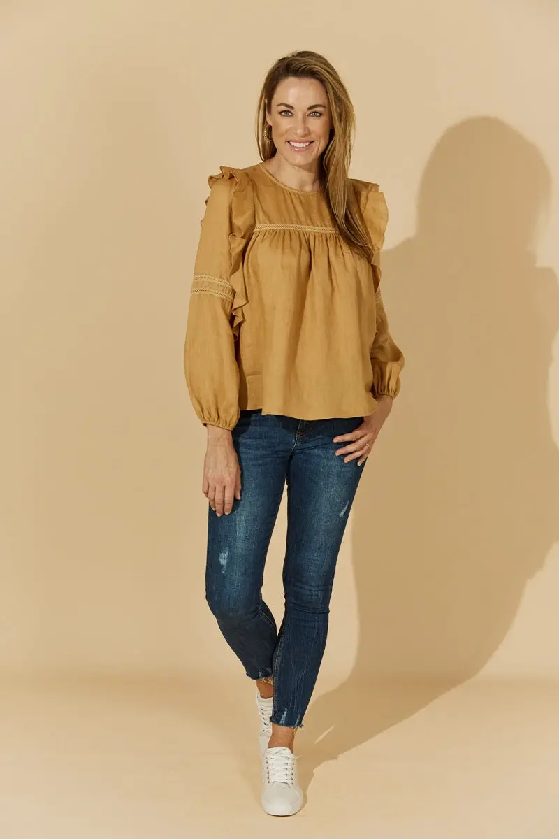 Isle Of Mine - Honesty Peasant Top - Cinnamon 1