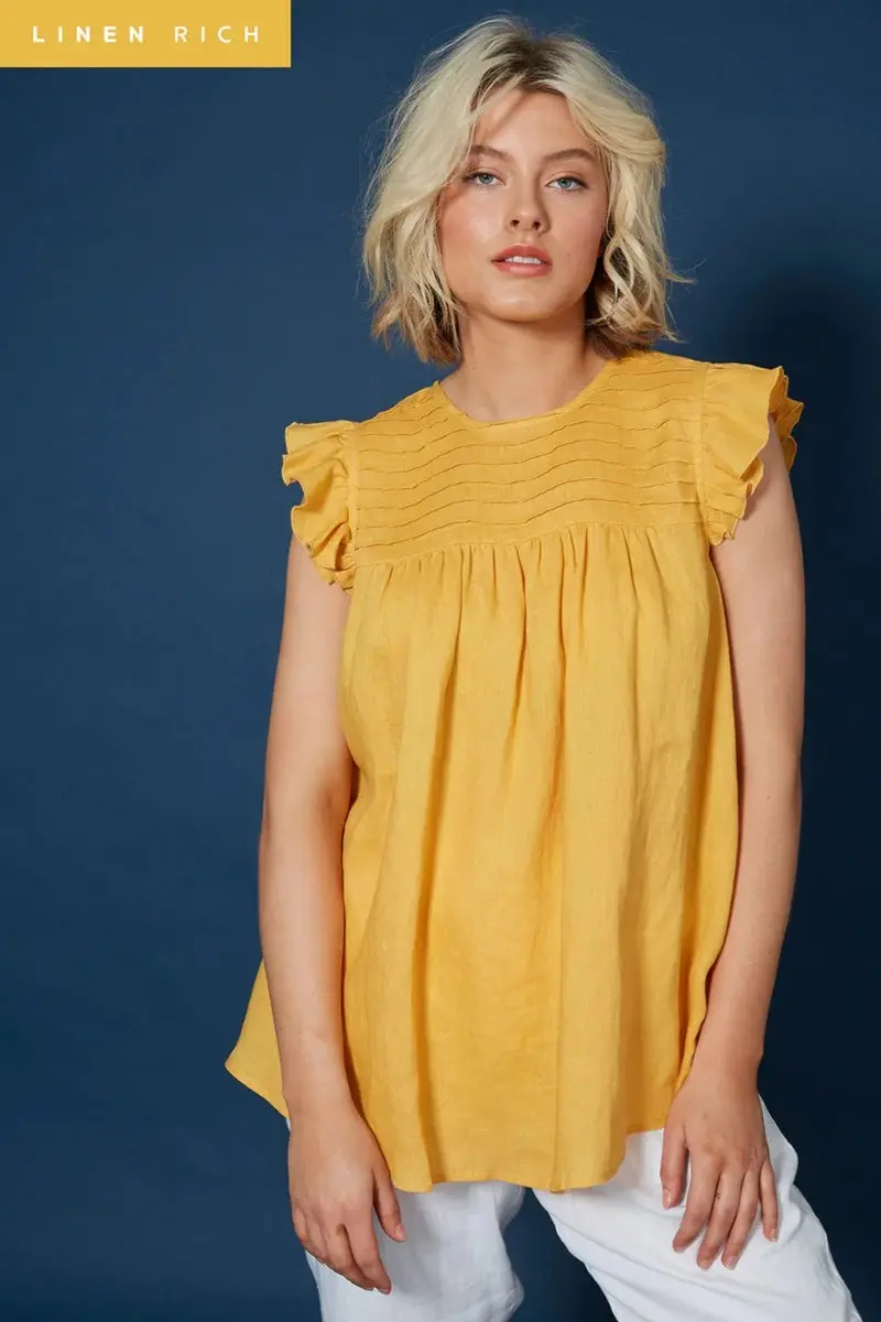 Isle Of Mine - Antillia Peasant Top - Marigold 1