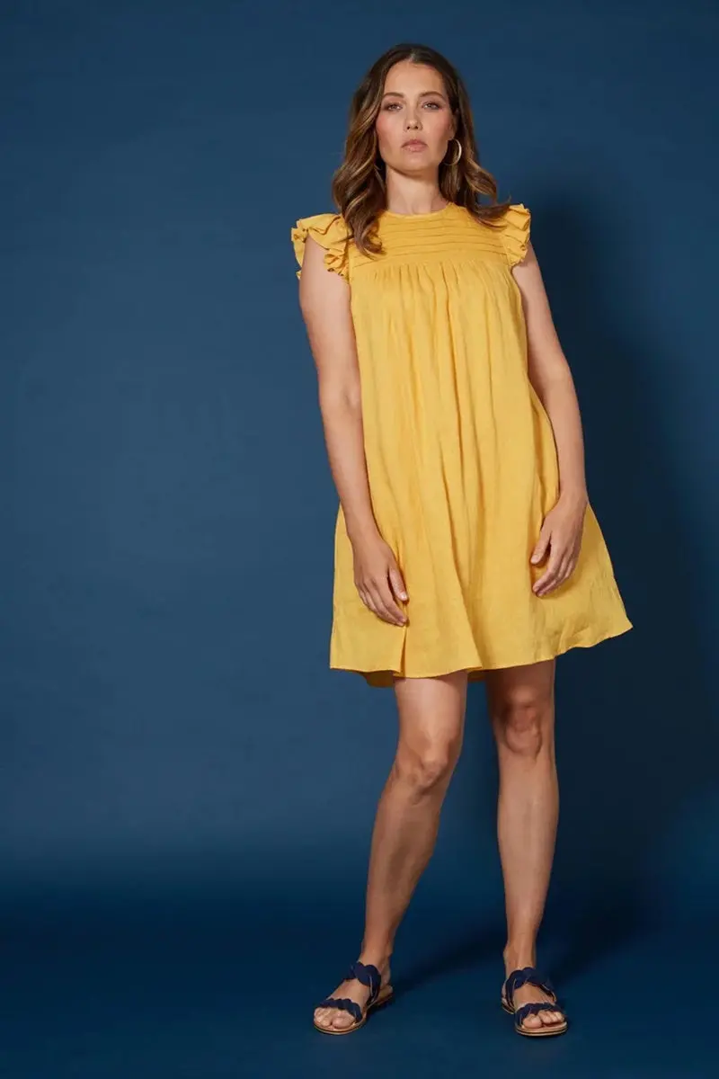 Isle Of Mine - Antillia Peasant Dress - Marigold 1