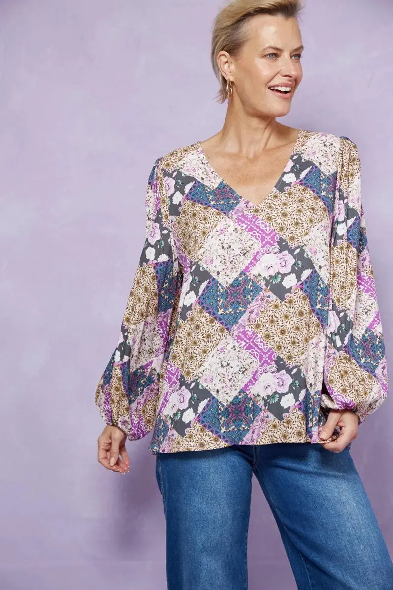 Isle Of Mine - Coppola V Blouse - Violet Muse 1