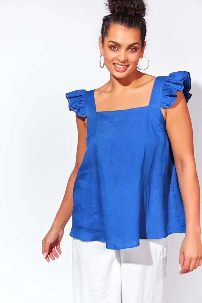 Isle Of Mine - Nusa Frill Top - Cobalt 1
