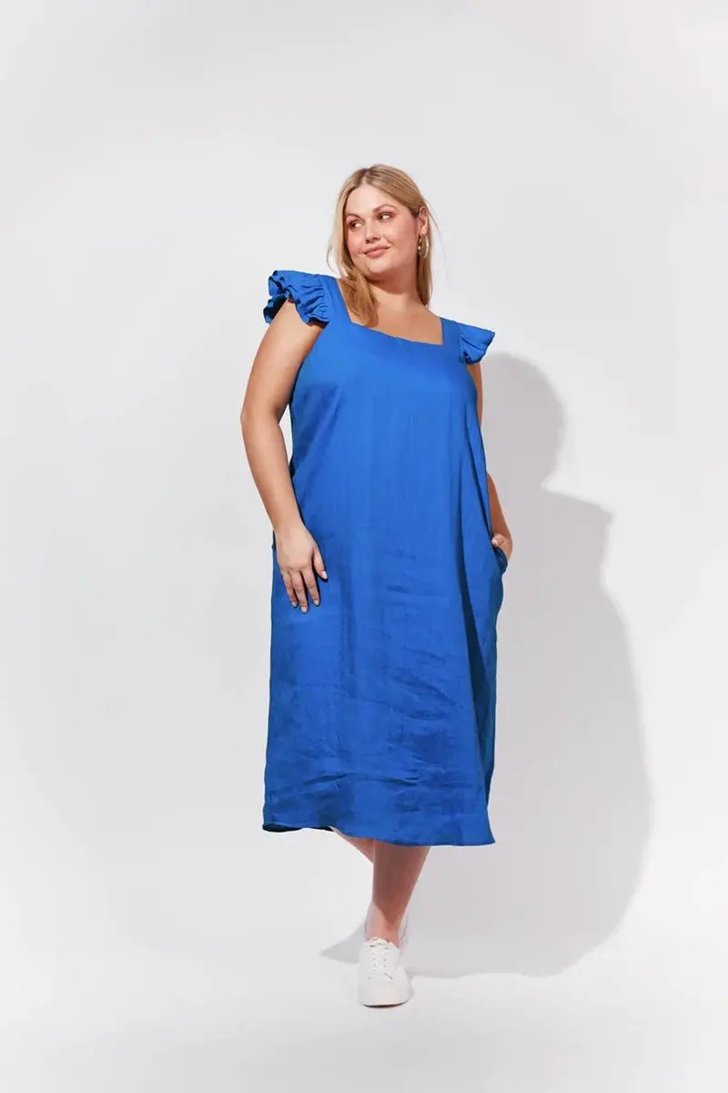 Isle Of Mine - Nusa Frill Dress - Cobalt 1
