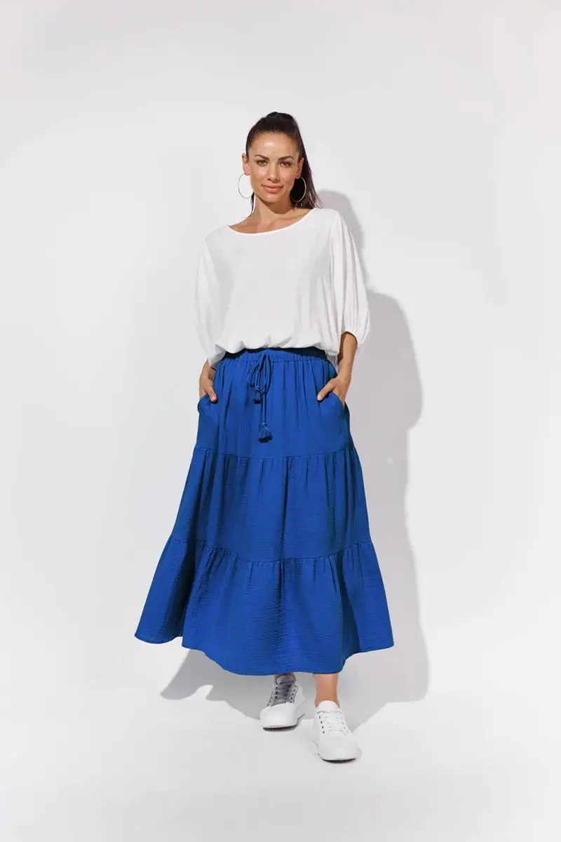 Isle Of Mine - Java Tiered Skirt - Cobalt 1