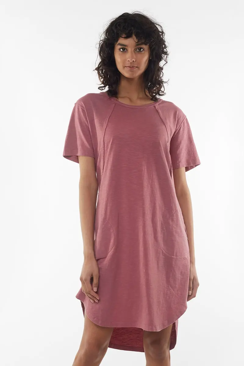 Foxwood - Mackenzie Short Sleeve Dress - Burgandy 1