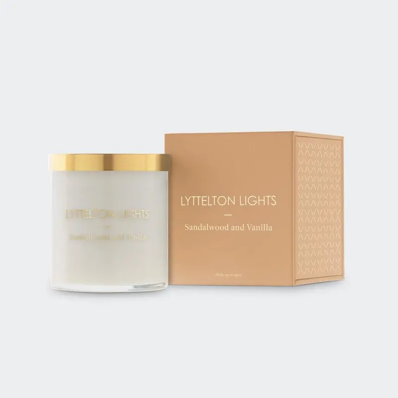 Lyttelton Lights - Medium Candle - Sandalwood & Vanilla 1