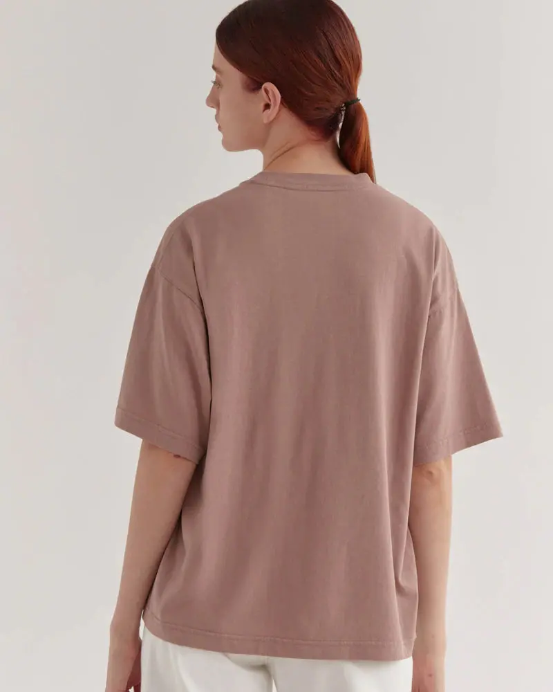 Assembly Label - Oversized Tee - Rosewood 2