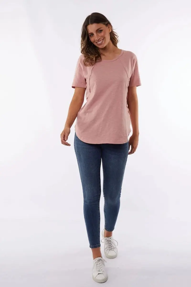 Foxwood - Mackenzie Tee - Dusky Pink 1