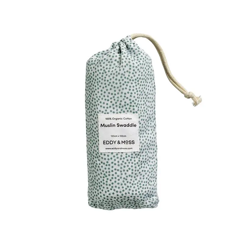 Eddy & Moss - Swaddle Wrap - Speckles Sea Foam 1