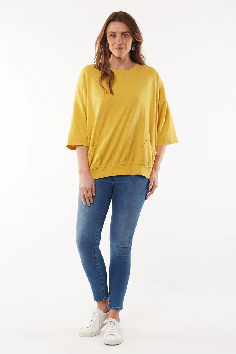 Elm - Fundamental Mazie Sweat - Mustard 1