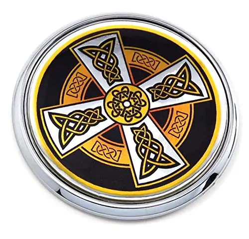 Celtic Flag 2.75" Car Chrome Round Emblem Decal 3D Sticker Badge Dc1 1