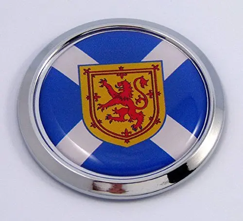 Scotland Stottish Round Flag Car Chrome Decal Emblem Bumper Sticker Bezel Badge 1